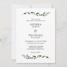 Convites Casamento Botânico Moderno e Feliz