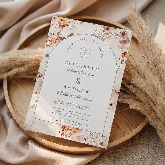 Convites Casamento Botânico no Airy Meadow (Criador carregado)
