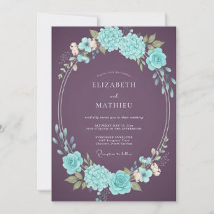 Convites Casamento Botânico Ousado e Temperamental de Ameix