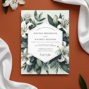 Convites Casamento Botânico Romance Sage Lily