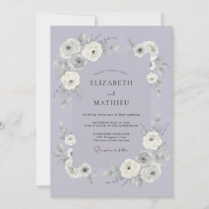 Convites Casamento Botânico Romântico Lavanda