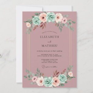 Convites Casamento Botânico Romântico Lilás