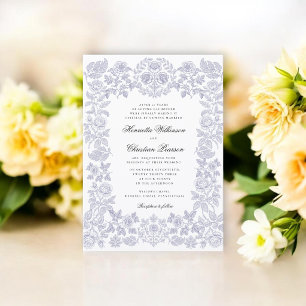 Convites Casamento Botânico Rosa Vintage Chinoiserie