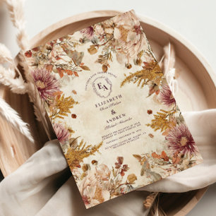 Convites Casamento Botânico Rustic Pastel