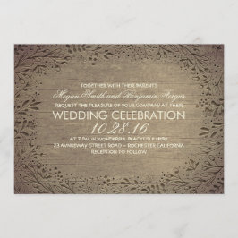 Convites casamento botânico rústico vintage