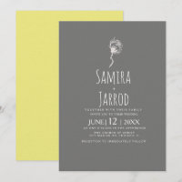 Casamento Botânico Simples Amarelo e Cinza