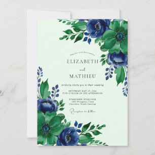Convites Casamento Botânico Sublime Verde Esmeralda