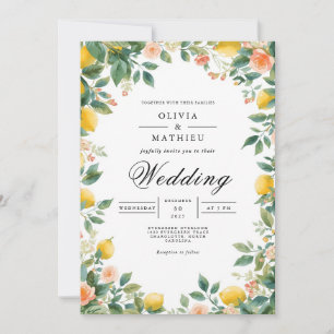 Convites Casamento Botânico Sunny Citrus Archway