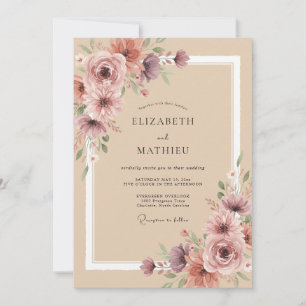 Convites Casamento Botânico Tan Lush
