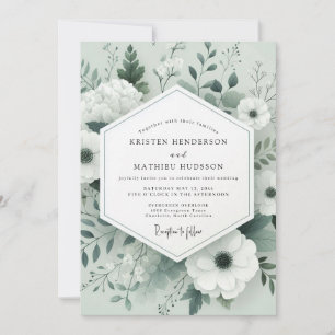 Convites Casamento Botânico Tonal Sage
