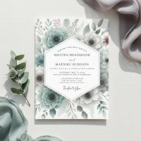 Casamento Botânico Verde-azulado na Floresta