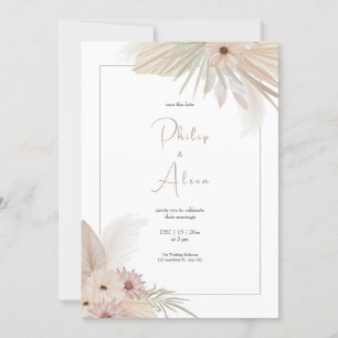 Convites Casamento Botânico White Boho
