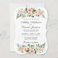 Casamento Branco Blush, Cor Floral, Cor-de-Água, C
