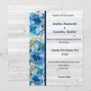CONVITES CASAMENTO BRANCO BONITO AZUL-RUSTICO DE MARINHO FL