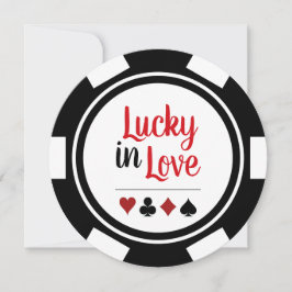Convites Casamento Branco Chip Black Com Sorte De Amor