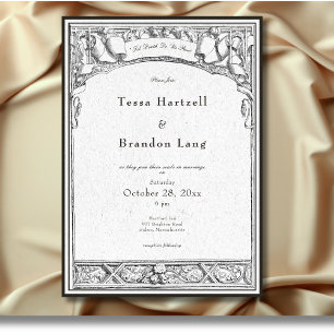 Convites Casamento Branco da Fronteira Branca da Arca Medie