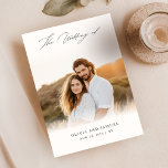 Convites Casamento Branco Da Sobreposição De Fotos Elegante<br><div class="desc">Celebre a sua história de amor com o nosso Convite para Casamento Branco de Espetáculo de Foto Elegante. Apresentando uma caligrafia elegante e uma fotografia emocionante, esta carta moderna chic combina luxo e simplicidade. A design rústica minimalista em tons beges evoca uma sensação boêmica e caprichosa, perfeita para casamentos informais...</div>