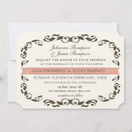 Convites Casamento Branco de Flourish Flourish, vitoriano e