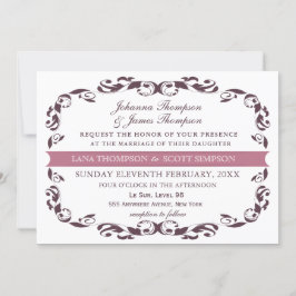 Convites Casamento Branco de Flourish Flourish, Vitoriano E