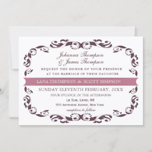 Convites Casamento Branco de Flourish Flourish, Vitoriano E