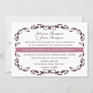 Convites Casamento Branco de Flourish Flourish, Vitoriano E