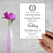 Casamento Branco de Monograma e Verruga Negra