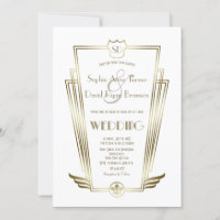 Casamento Branco Deco da Arte Dourada do Charm Mon