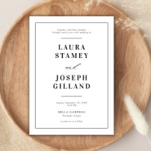 Casamento Branco e Negro Clássico Elegante