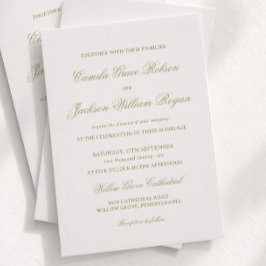 Convites Casamento Branco e Verde