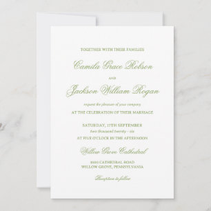 Convites Casamento Branco e Verde