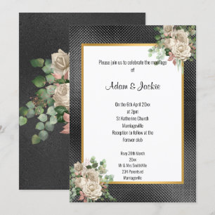 CONVITES CASAMENTO BRANCO EUCALYPTUS DE ROSA INCORPORADO PR