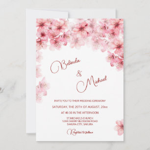 Convites Casamento Branco Flor de Cerejeira
