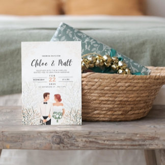 Convites Casamento Branco Minimalista Moderno