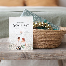 Convites Casamento Branco Minimalista Moderno