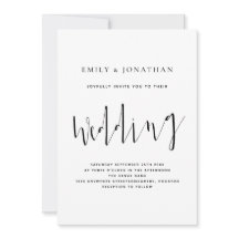 Casamento Branco Negro da Caligrafia Elegante