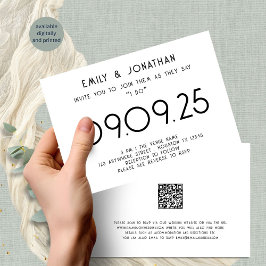 Convites Casamento Branco Negro da Tipografia Moderna