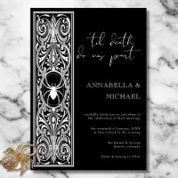 Casamento Branco Negro de Aranha-Gótica