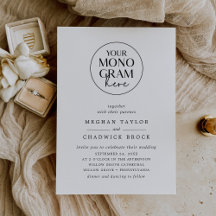 Casamento Branco Negro do Monograma de Crest Elega