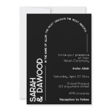 Casamento branco negro e minimalista islâmico eleg