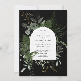 Convites Casamento Branco Negro Elegante Verde