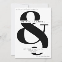 Casamento Branco Negro Minimalista e Ampersand Ele