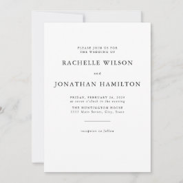 Convites Casamento Branco Preto com Foto Chic