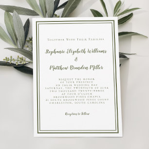 Convites Casamento Branco Simples Moderno e Minimalista Ver