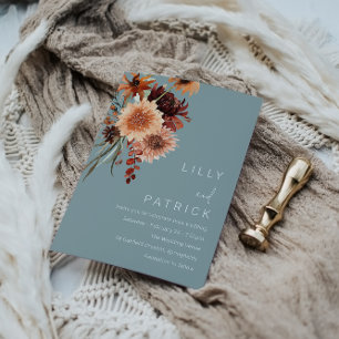 Convites Casamento Bright Bohemian: Belo Floral Boho