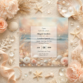 Convites Casamento Brilho à Beira-Mar e Sonhos ao Pôr do So