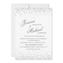 Casamento Brilho Prata Branco Elegante