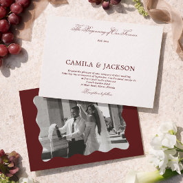 Convites Casamento Burgundy de Antiga Fortuna Vitoriana