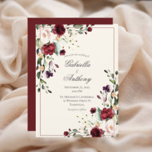 Casamento Burgundy Eucalyptus Floral Escalonado