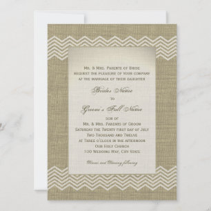 Convites Casamento Burlap Country