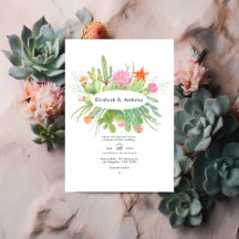 Casamento Cactus Watercolor